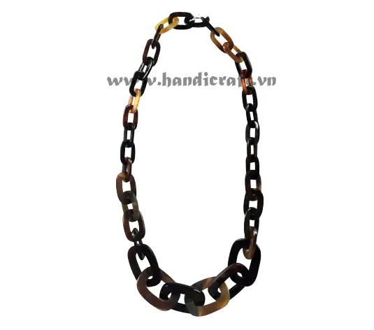 Dark Oval Horn Necklace HD10557, handmade buffalo horn jewelry