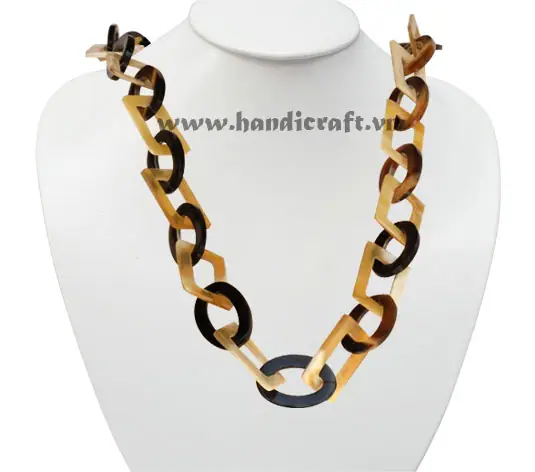Natural Horn Chain Necklace HD10564, handmade buffalo horn jewelry