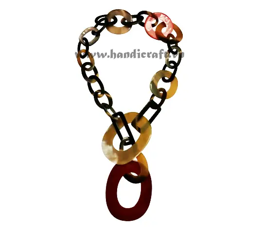 Buffalo Horn with Large Pendant & Lacquer HD10577, handmade buffalo horn jewelry