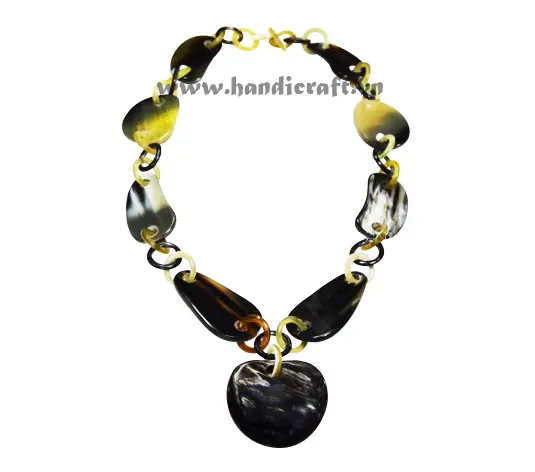 Dark Horn Necklace HD10586, handmade buffalo horn jewelry
