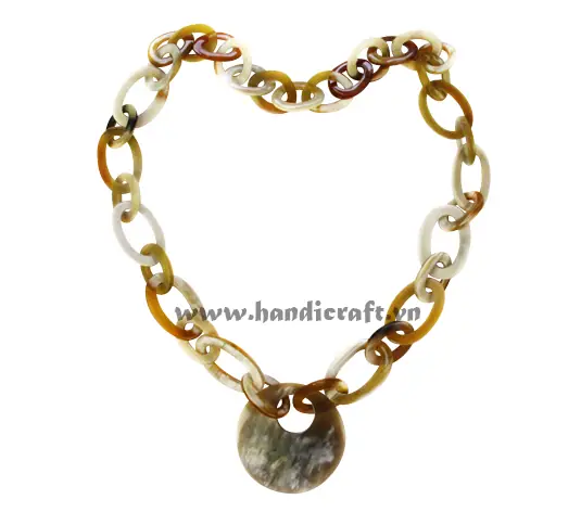 Natural Horn Necklace HD10598, handmade buffalo horn jewelry