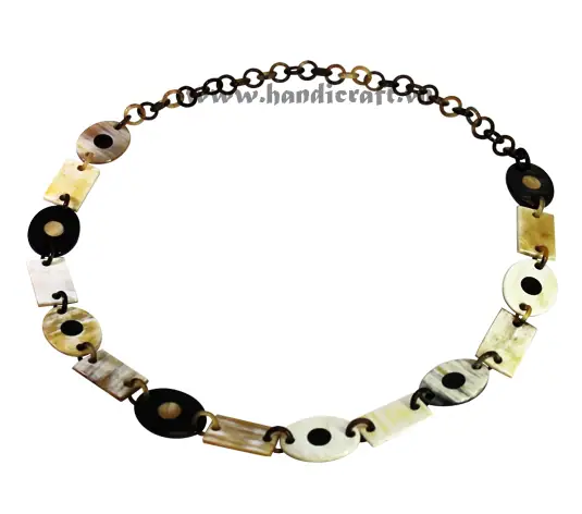 Small Horn Circle with Solid Round & Rectangular Horn HD10607, handmade buffalo horn jewelry