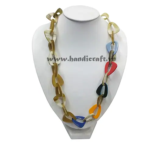 Lacquer Horn Necklace HD10610, handmade buffalo horn jewelry