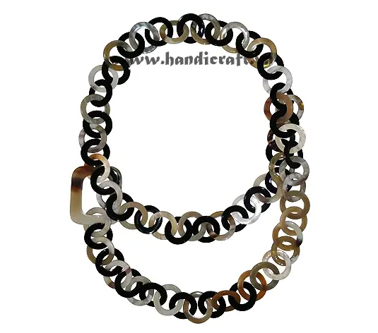 Round Horn Circles with Two Layers HD10620, handmade buffalo horn jewelry