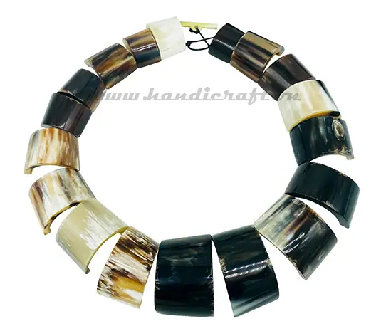 Solid Horn Curve Necklace HD10622, handmade natural buffalo horn jewelry from Vietnam
