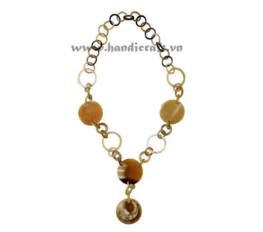 Honey Horn Necklace HD10651, handmade buffalo horn jewelry