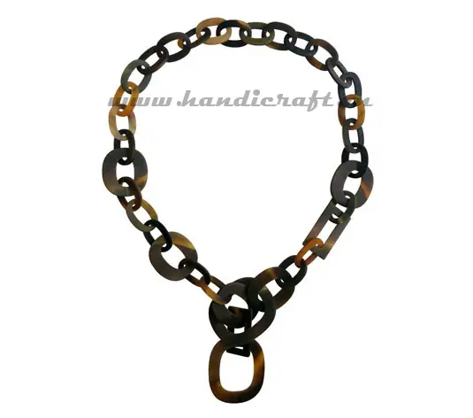 Black Horn Necklace HD10654, handmade buffalo horn jewelry