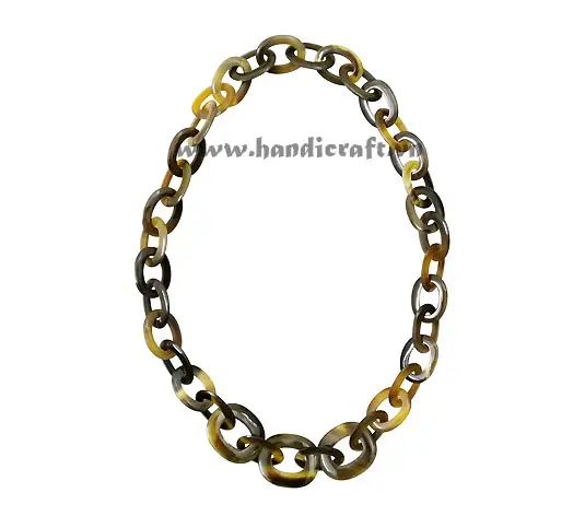 Natural Oval Horn Necklace HD10664, handmade buffalo horn jewelry