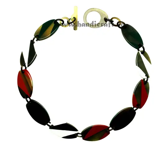 Horn & Lacquer Necklace HD10694, handmade buffalo horn jewelry