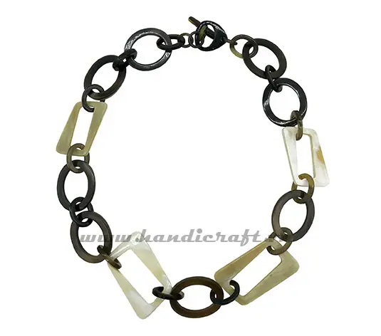 Horn & Lacquer Necklace HD10695, handmade buffalo horn jewelry