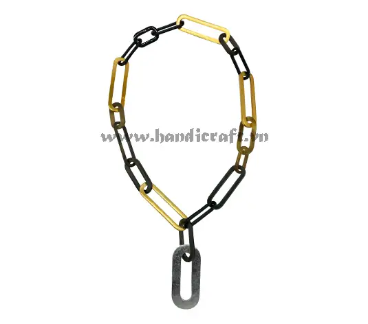 Horn & Lacquer Necklace HD10696, handmade buffalo horn jewelry