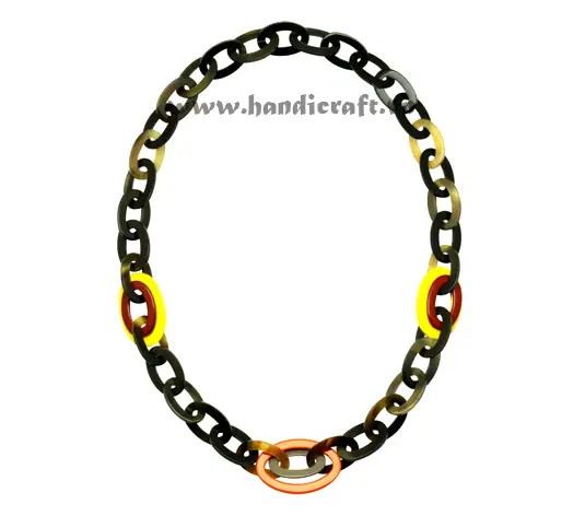 Horn & Lacquer Necklace HD10726, handmade buffalo horn jewelry