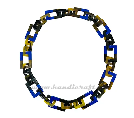 Horn & Lacquer Necklace HD10732, handmade buffalo horn jewelry