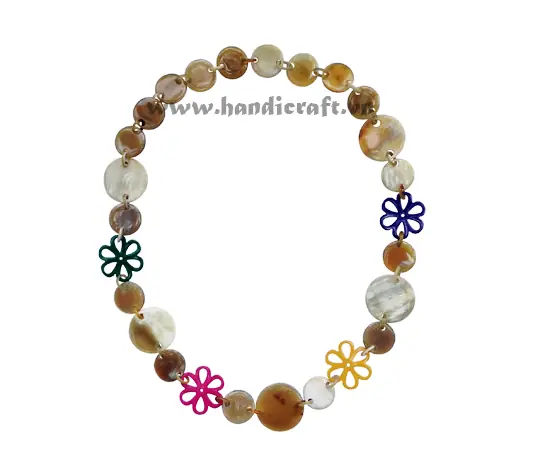 Horn & Lacquer Necklace HD10737, handmade buffalo horn jewelry