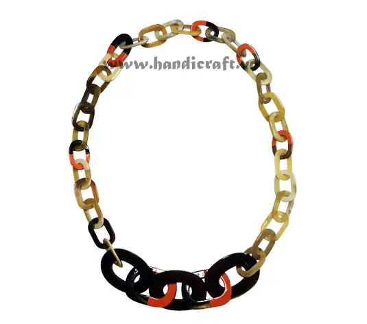 Horn & Lacquer Necklace HD10773, handmade buffalo horn jewelry