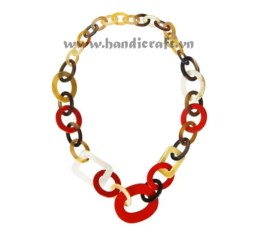 Horn & Lacquer Necklace HD10804, handmade buffalo horn jewelry