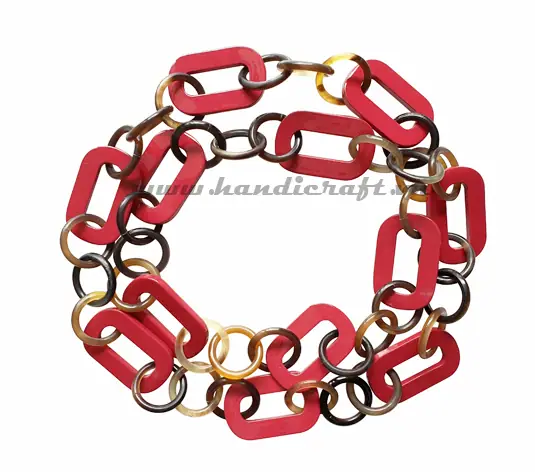 Horn & Lacquer Necklace HD10810, handmade buffalo horn jewelry