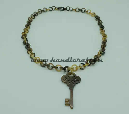 Buffalo Horn Necklace HD10823, handmade buffalo horn jewelry