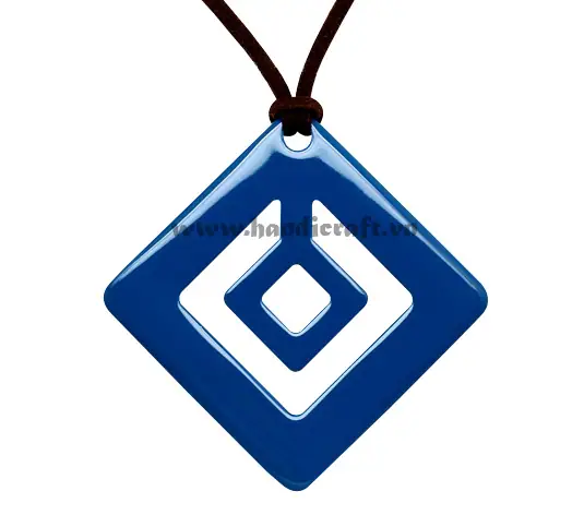 Horn & Lacquer Pendant HD20009, handmade buffalo horn jewelry