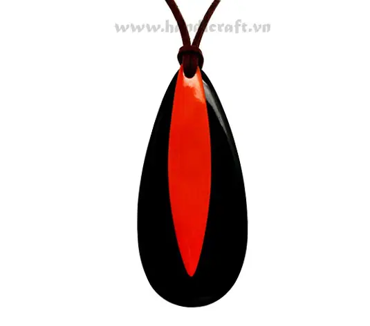 Horn & Lacquer Pendant HD20092, handmade buffalo horn jewelry