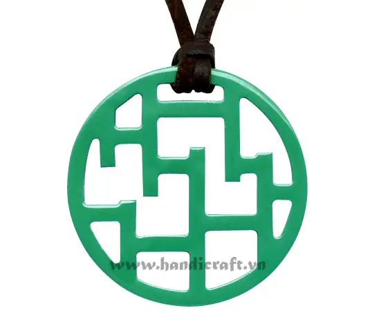Horn & Lacquer Pendant HD20146, handmade buffalo horn jewelry