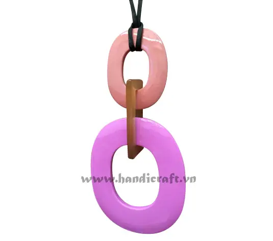 Horn & Lacquer Pendant HD20150, handmade buffalo horn jewelry