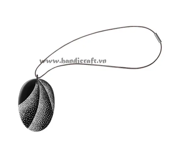 Horn & Lacquer Pendant HD20175, handmade buffalo horn jewelry