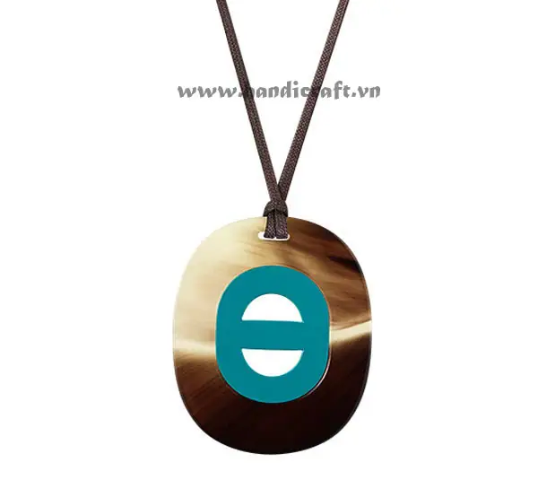 Horn & Lacquer Pendant HD20176, handmade buffalo horn jewelry