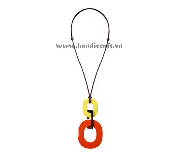 Horn & Lacquer Pendant HD20177, handmade buffalo horn jewelry