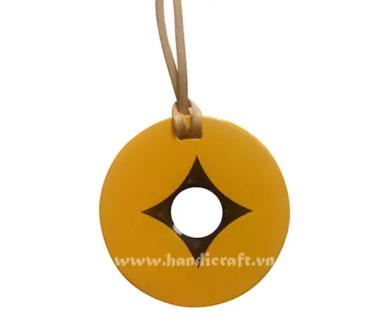 Horn & Lacquer Pendant HD20180, handmade buffalo horn jewelry