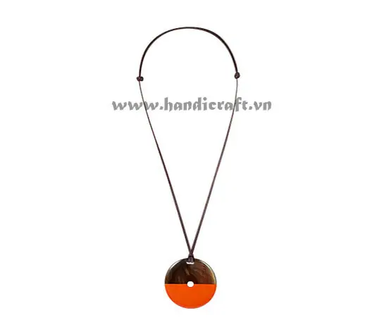 Horn & Lacquer Pendant HD20181, handmade buffalo horn jewelry