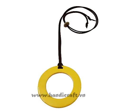 Horn & Lacquer Pendant HD20183, handmade buffalo horn jewelry