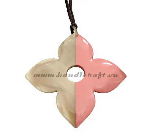 Horn & Lacquer Pendant HD20194, handmade buffalo horn jewelry