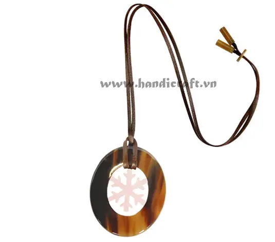 Horn & Lacquer Pendant HD20238, handmade buffalo horn jewelry