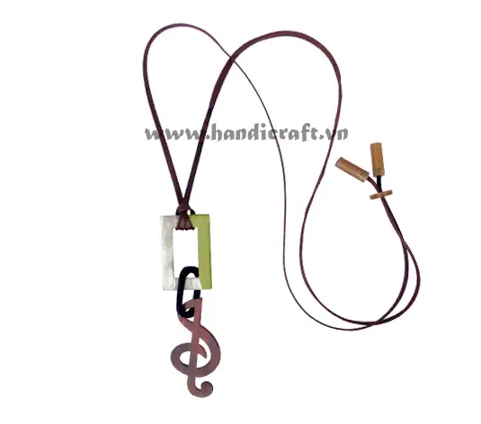 Horn & Lacquer Pendant HD20242, handmade buffalo horn jewelry