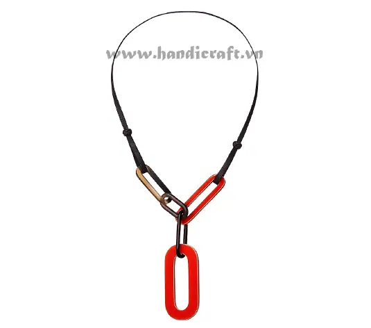 Horn & Lacquer Pendant HD20243, handmade buffalo horn jewelry