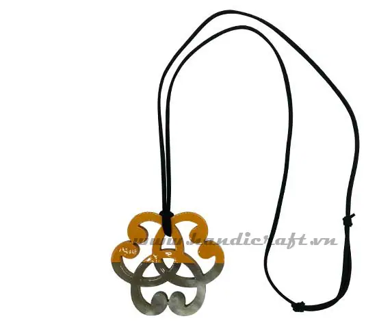 Horn & Lacquer Pendant HD20269, handmade buffalo horn jewelry