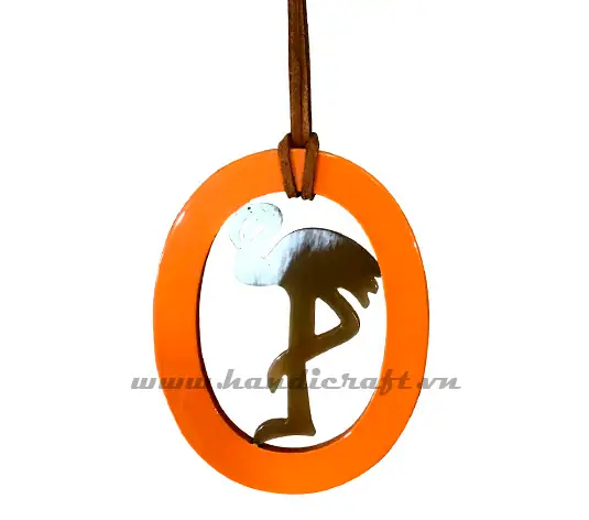 Horn & Lacquer Pendant HD20281, handmade buffalo horn jewelry