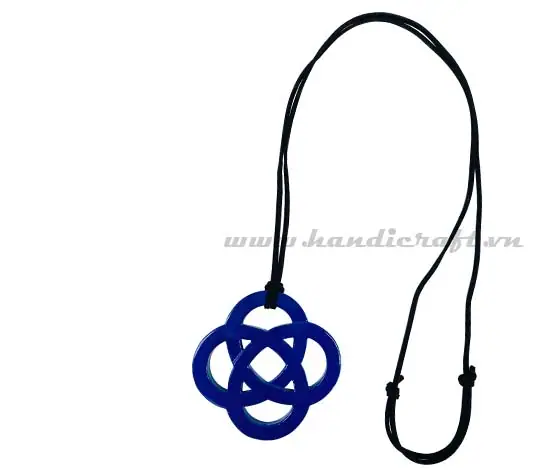 Horn & Lacquer Pendant HD20296, handmade buffalo horn jewelry