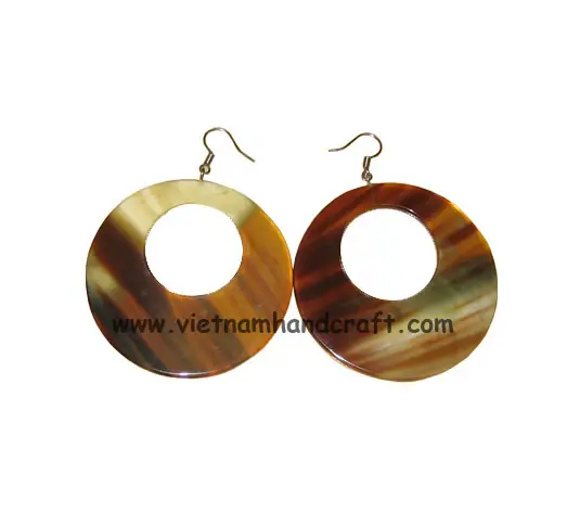 Horn Earrings HD30006, handmade buffalo horn jewelry