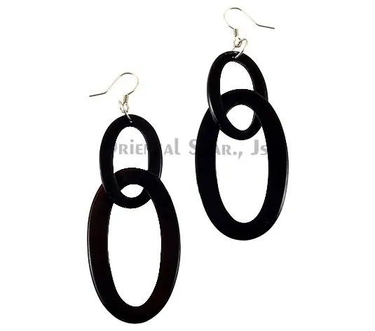 Horn Earrings HD30072, handmade buffalo horn jewelry