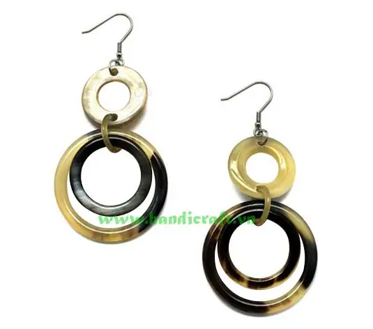 Horn Earrings HD30073, handmade buffalo horn jewelry