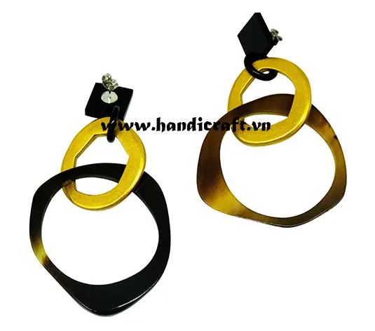 Horn Earrings HD30079, handmade buffalo horn jewelry