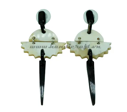 Horn Earrings HD30087, handmade buffalo horn jewelry