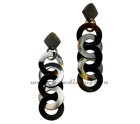 Horn Earrings HD30094, handmade buffalo horn jewelry