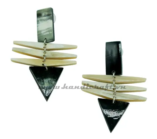 Horn Earrings HD30099, handmade buffalo horn jewelry