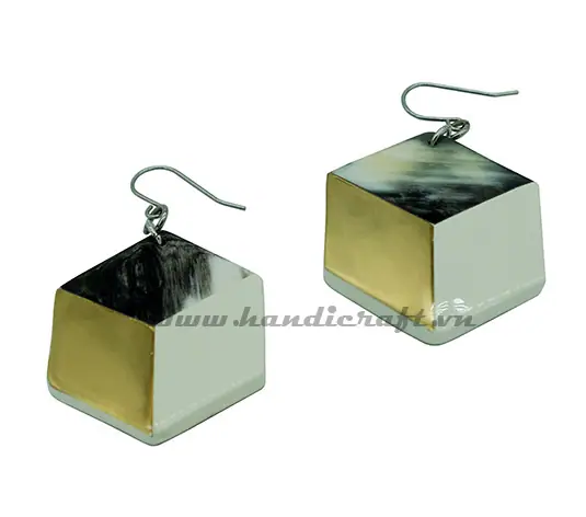 Horn & Lacquer Earrings HD30109, handmade buffalo horn jewelry