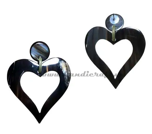Horn Earrings HD30122, handmade buffalo horn jewelry