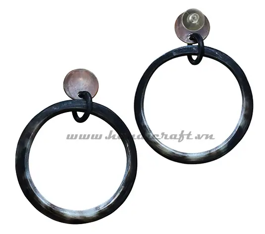 Horn Earrings HD30129, handmade buffalo horn jewelry