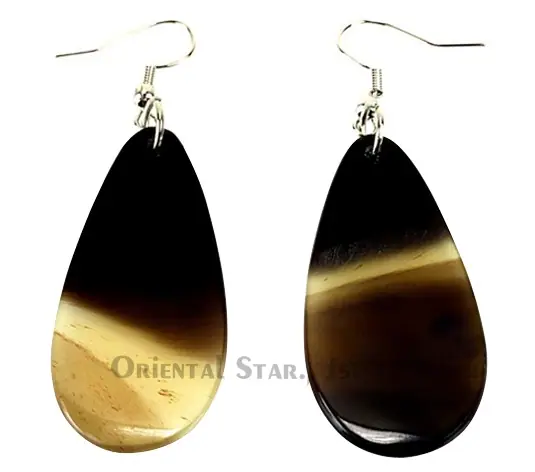 Horn Earrings HD30131, handmade buffalo horn jewelry